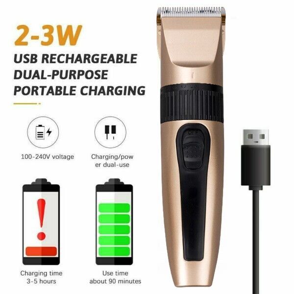 Professional Hair Clippers Trimmer Mens Barber Hair Cutting Kit